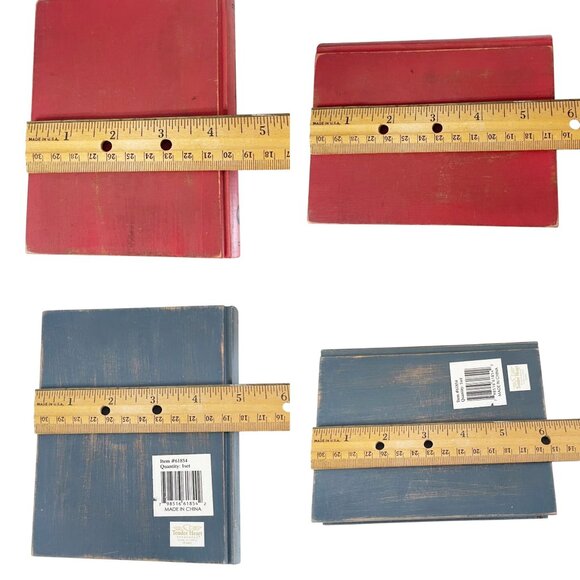 Vintage 2002 Tender Heart Treasures Book Shaped Wood Piggy Bank Set of 2 - Picture 6 of 8